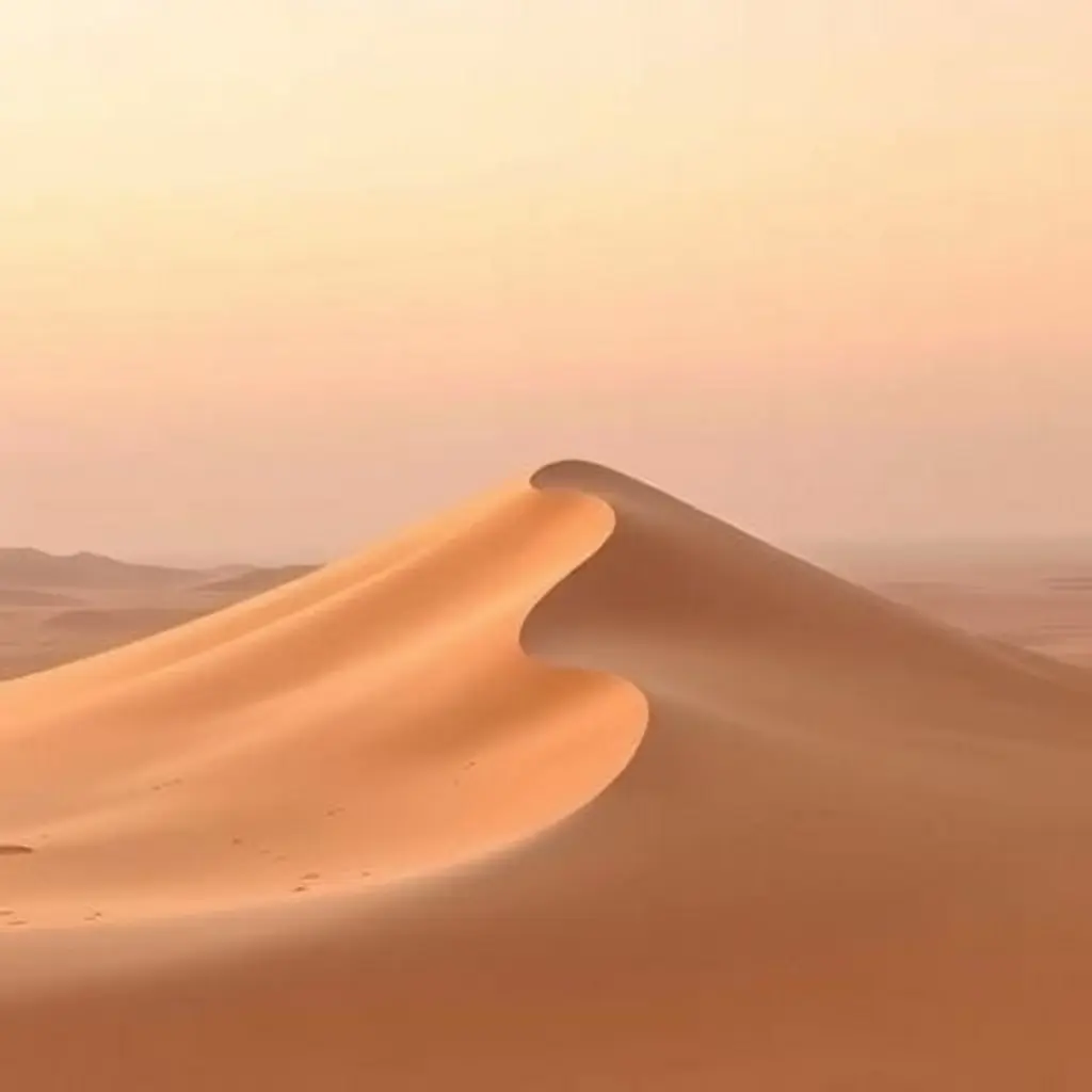 Una pequeña duna de arena llamada Duna, solitaria en el desierto.