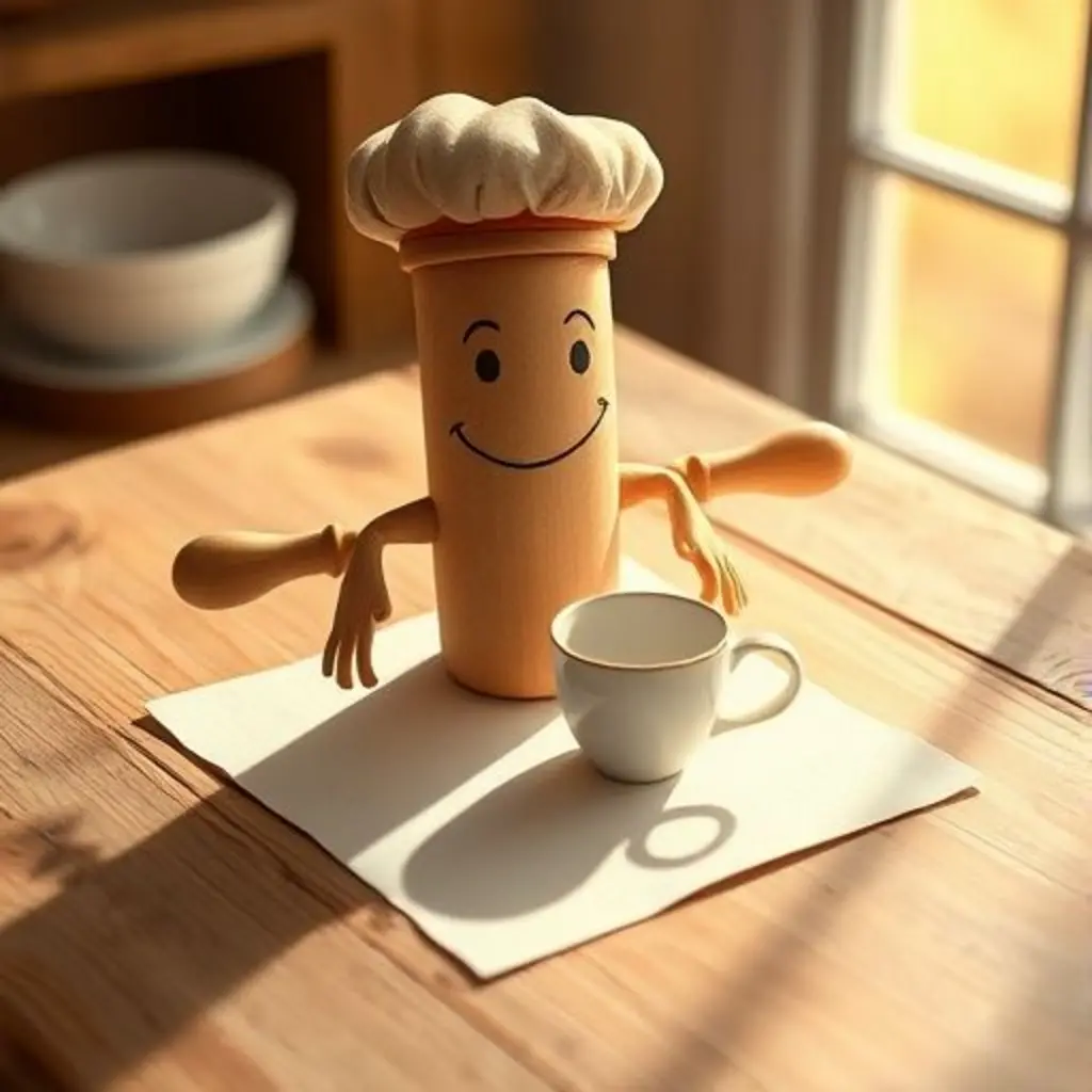 Rodolfo, el rodillo, descubre su poder mágico en la panadería.