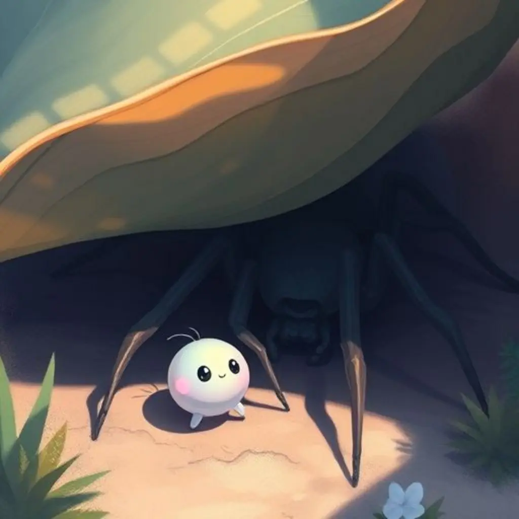 Silu se acerca con cautela a una araña dormida que ronca graciosamente.