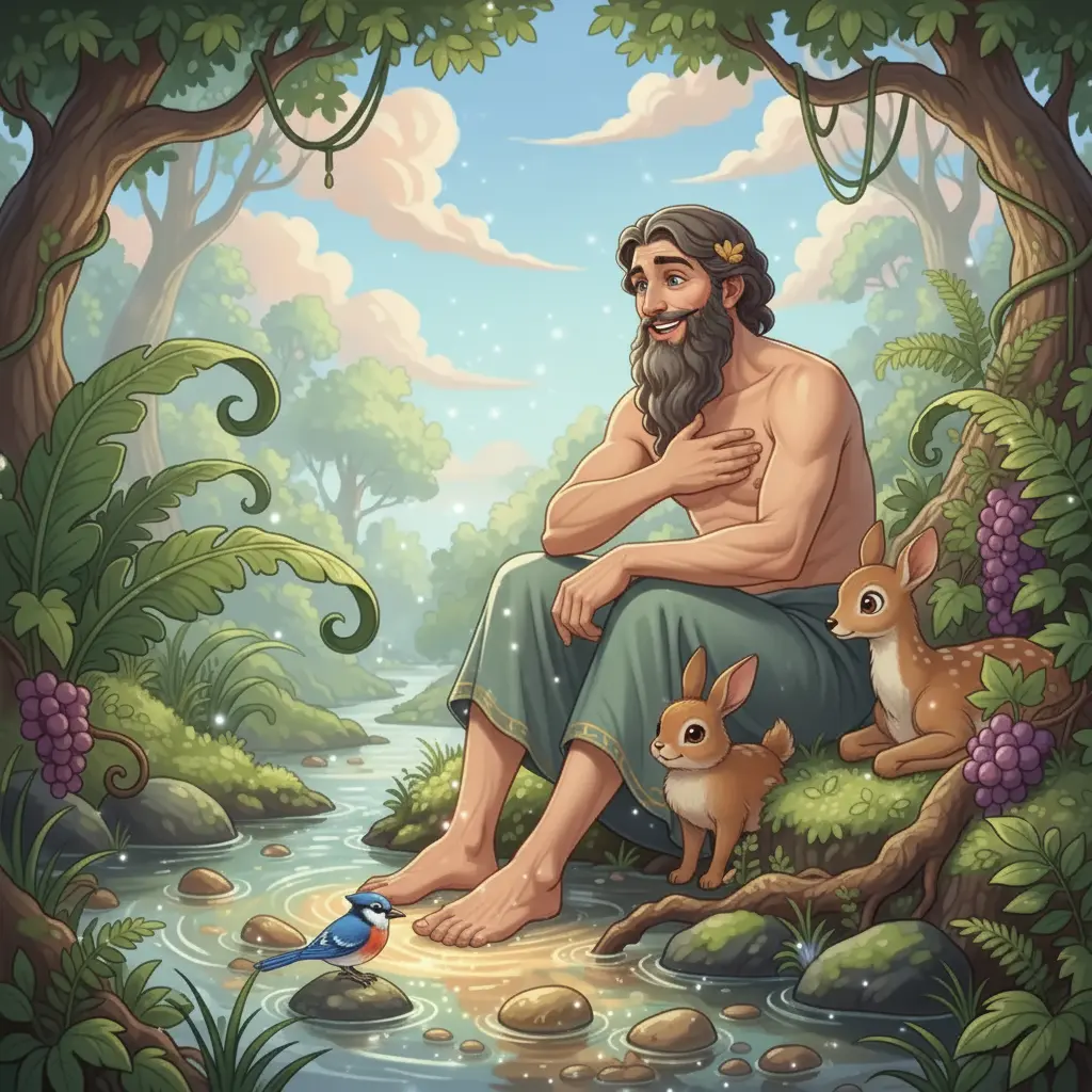 Los animalitos del bosque observaban asombrados la nueva alegría silenciosa de Dionisio.