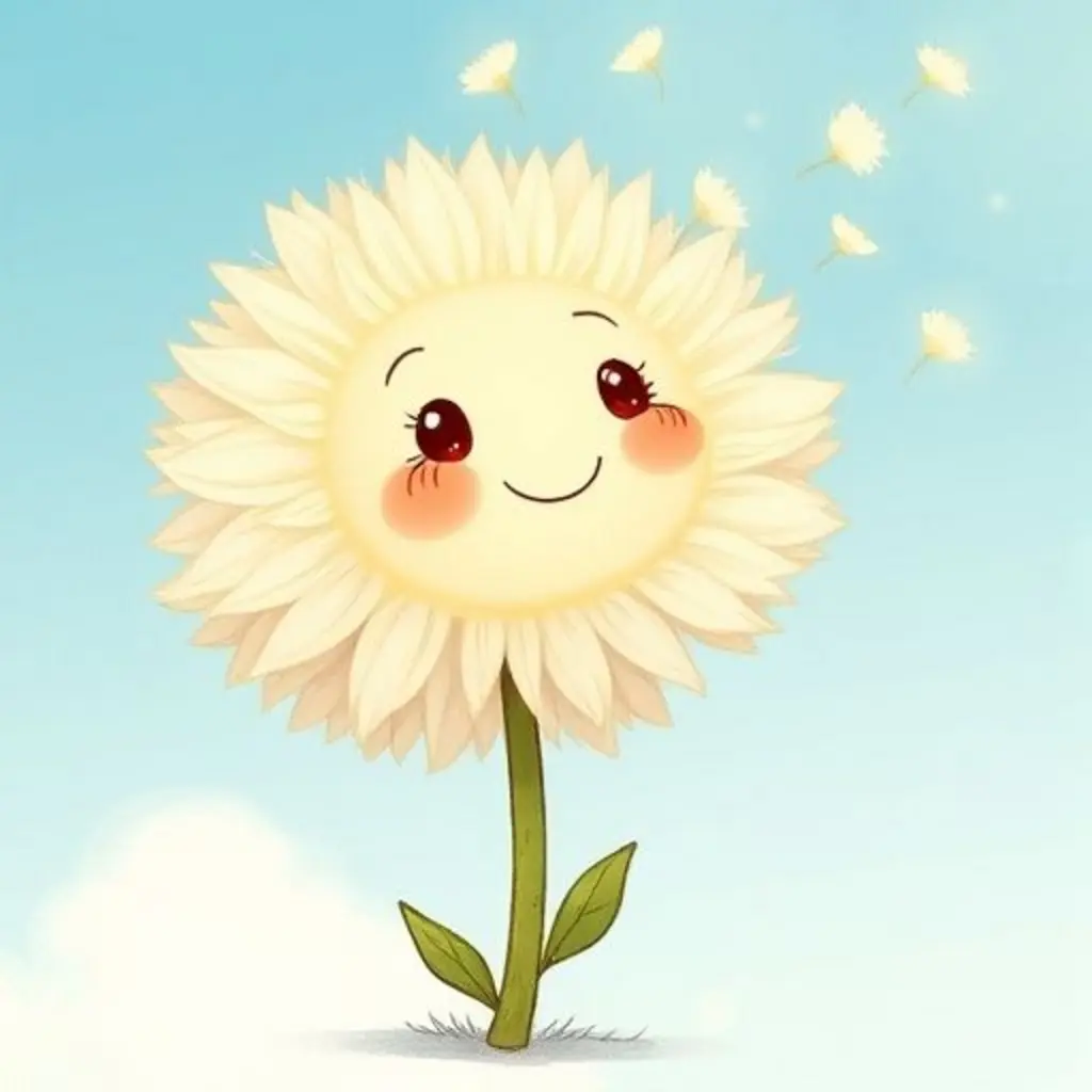 Dientecito observa con orgullo cómo los deseos de los niños suben a las nubes.