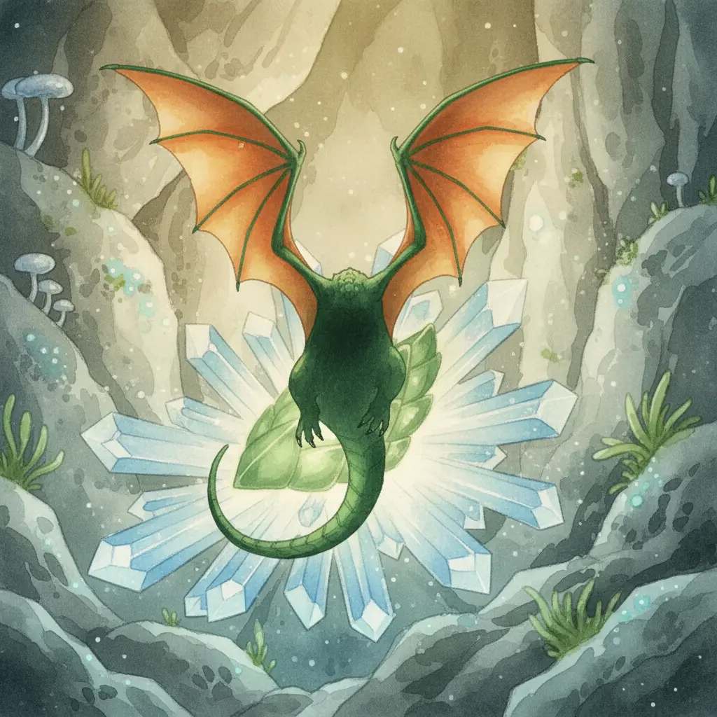 Se suman dos grandes alas de color naranja que parecen hojas de otoño.