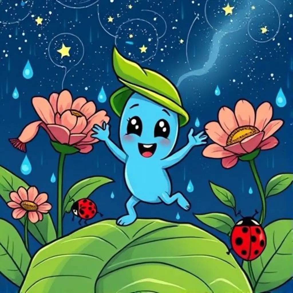 Las flores se abren y una mariquita baila con la música de Rocío.