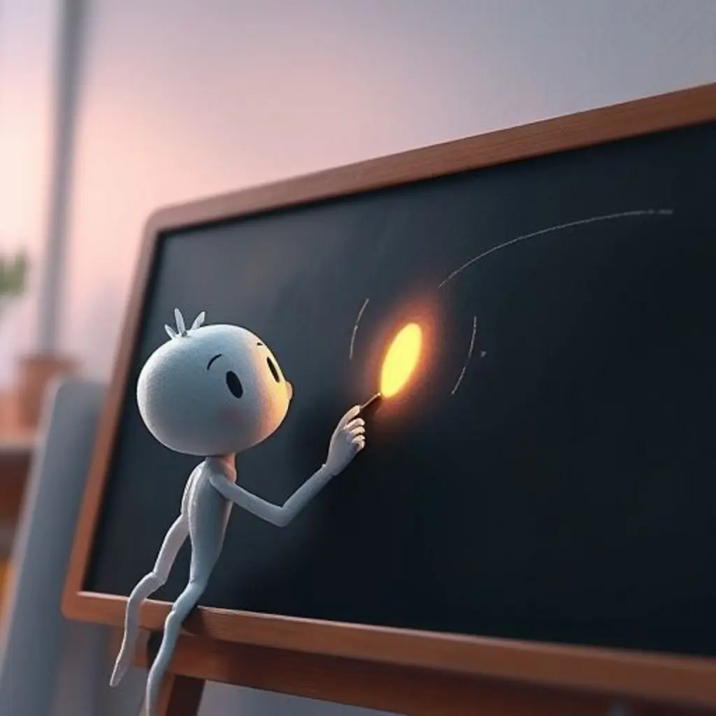 Borrón tocando un 'silencio luminoso' que emite un suave brillo y sonido.