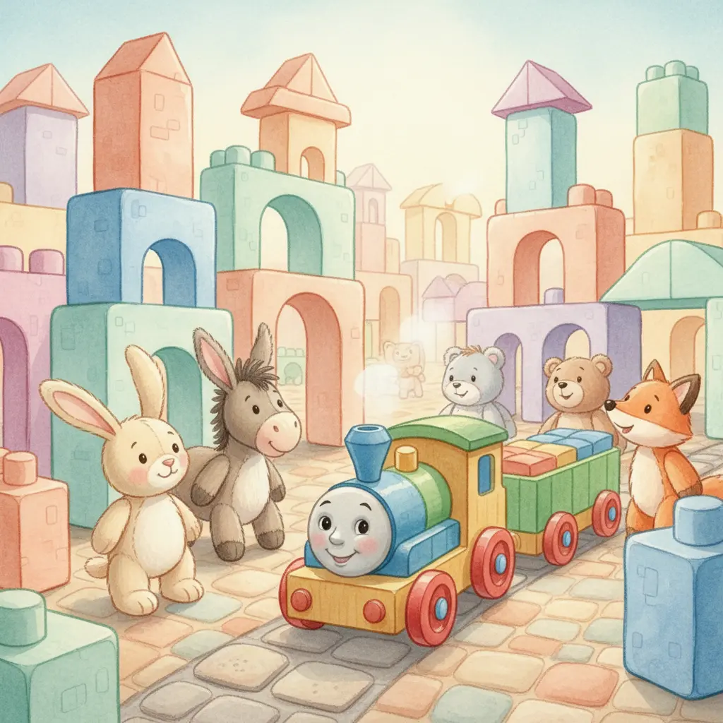 Portada de Tren Pequeñín y el Pueblo de Bloques