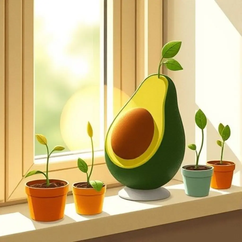 Una semilla de aguacate llamada Pepita gira y emite un suave brillo que ayuda a las plantas cercanas a enderezarse.