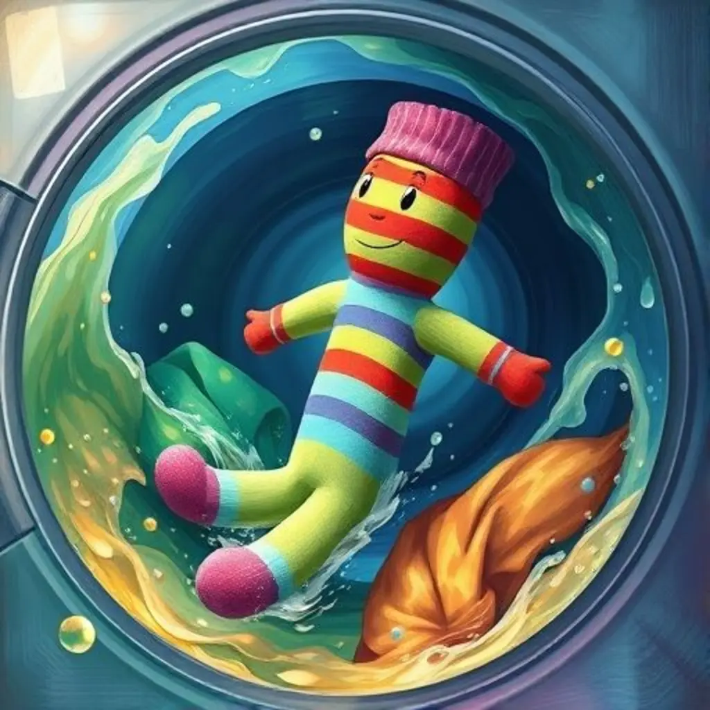 Con la ayuda de Suave, Rayas crea un arcoíris líquido brillante que transforma el agua turbia en colores vibrantes.