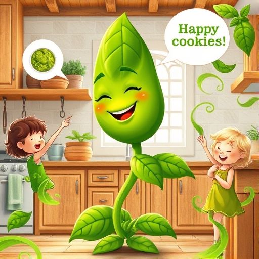 Hojita sonríe mientras la cocina se llena de alegría y los niños comparten recuerdos de comida.