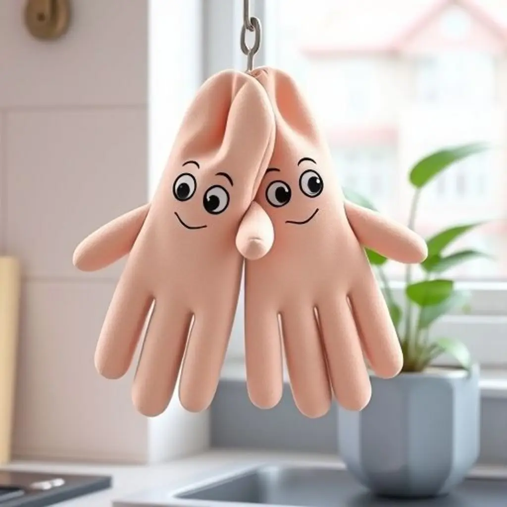 Calentitos se desenganchan torpemente del gancho, cayendo hacia la planta con un ¡plof! y ¡zas! gracioso.