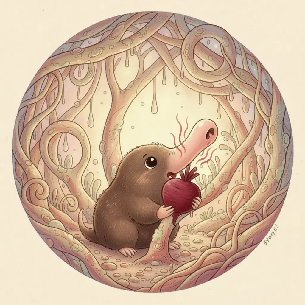 Blas descubre que puede oler y sentir el color rojo de una remolacha.