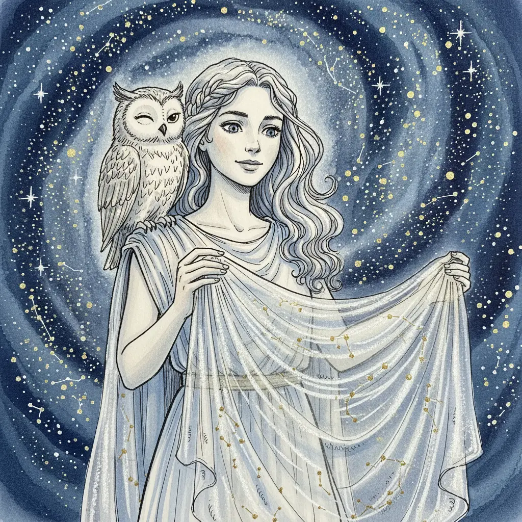 El velo revela un mapa danzante de la Vía Láctea, lleno de luz.