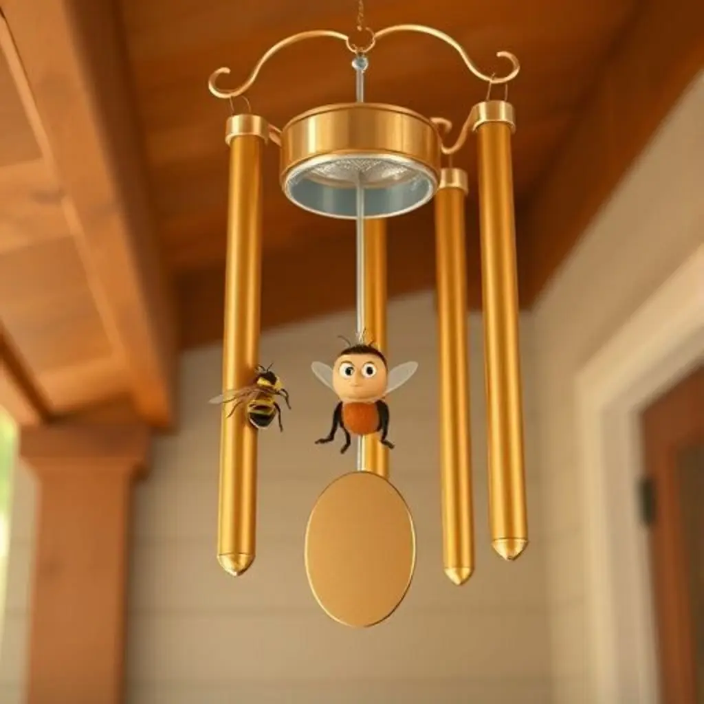 Una abejita se posa en Melodía, que se sacude sorprendida.