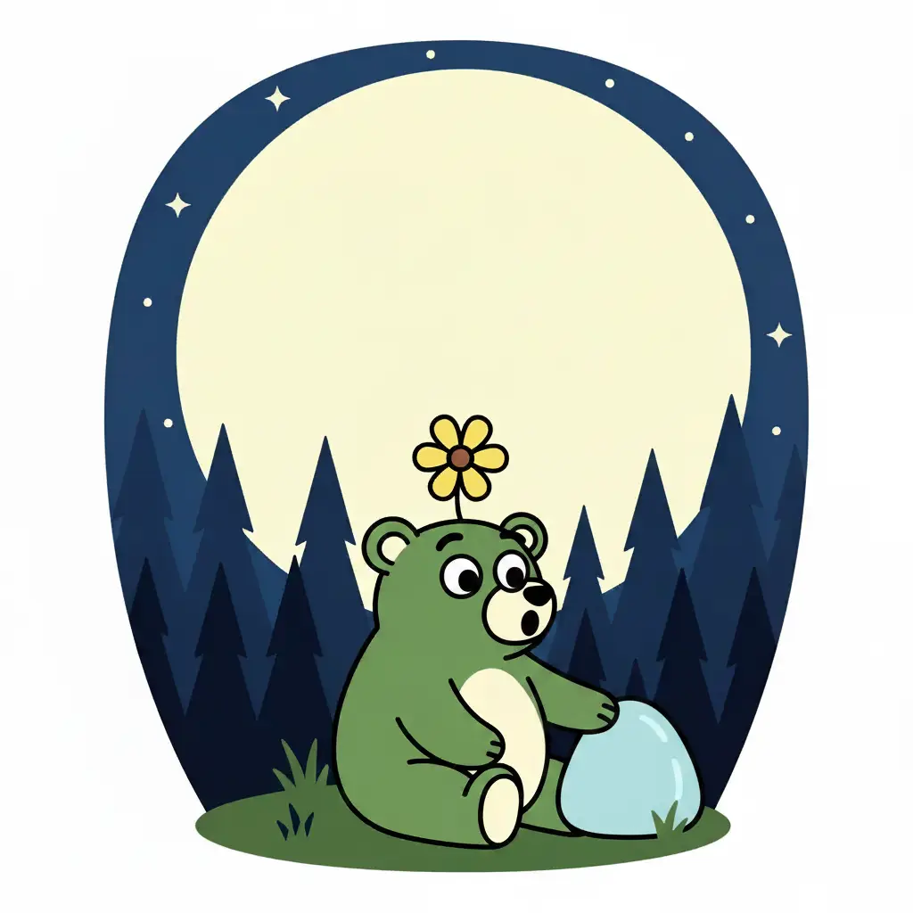 Milo tocando una piedra azulada que parece muy fría.