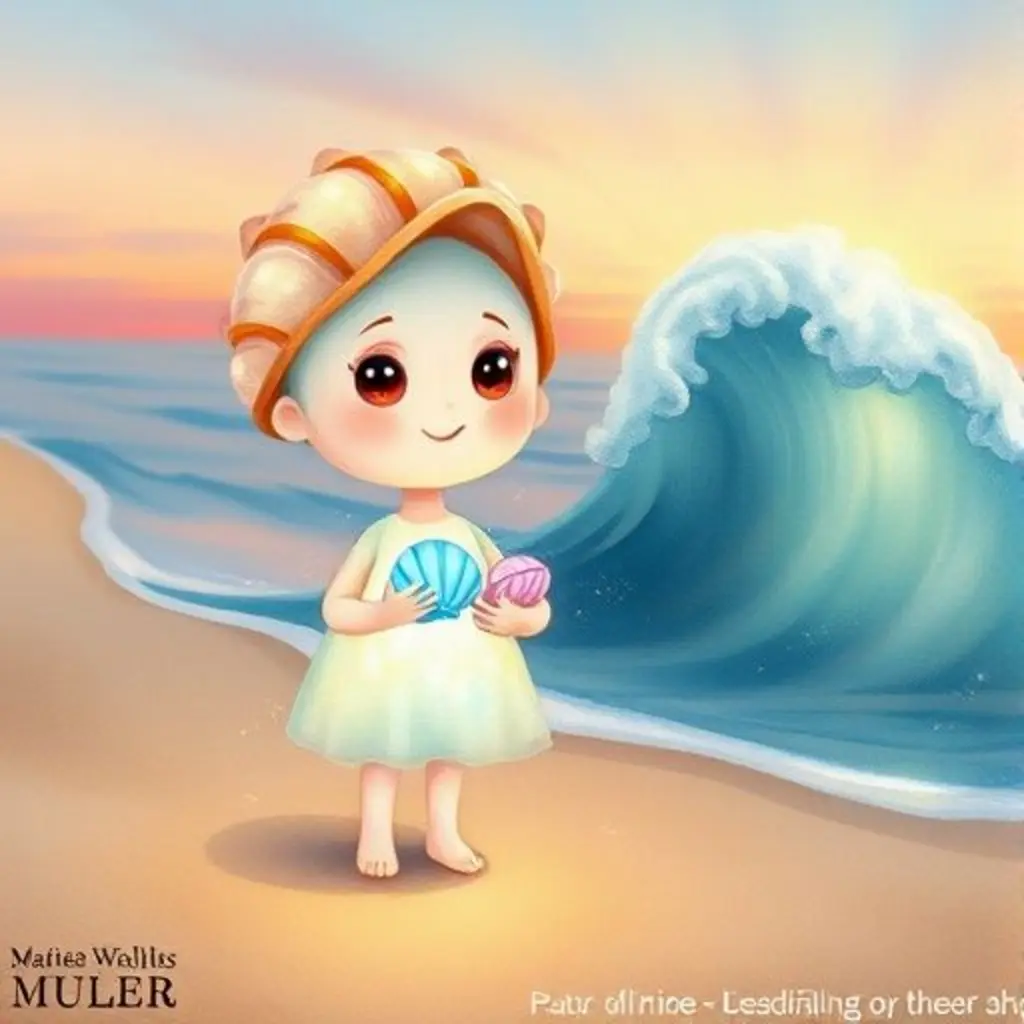 Suti comparte una concha brillante con la ola, su amiga.