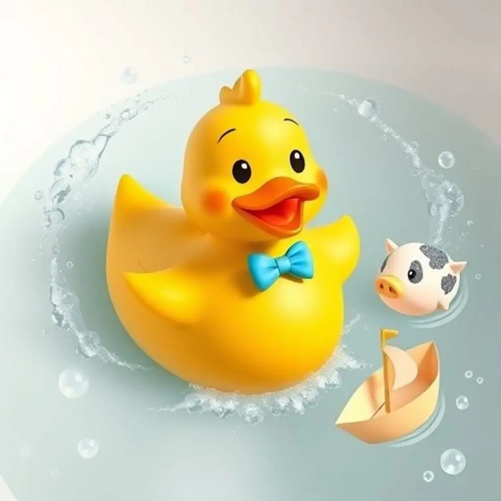 Pío girando alegremente, sus olas limpian y animan a la Vaca de Plástico y al Barquito de Papel.