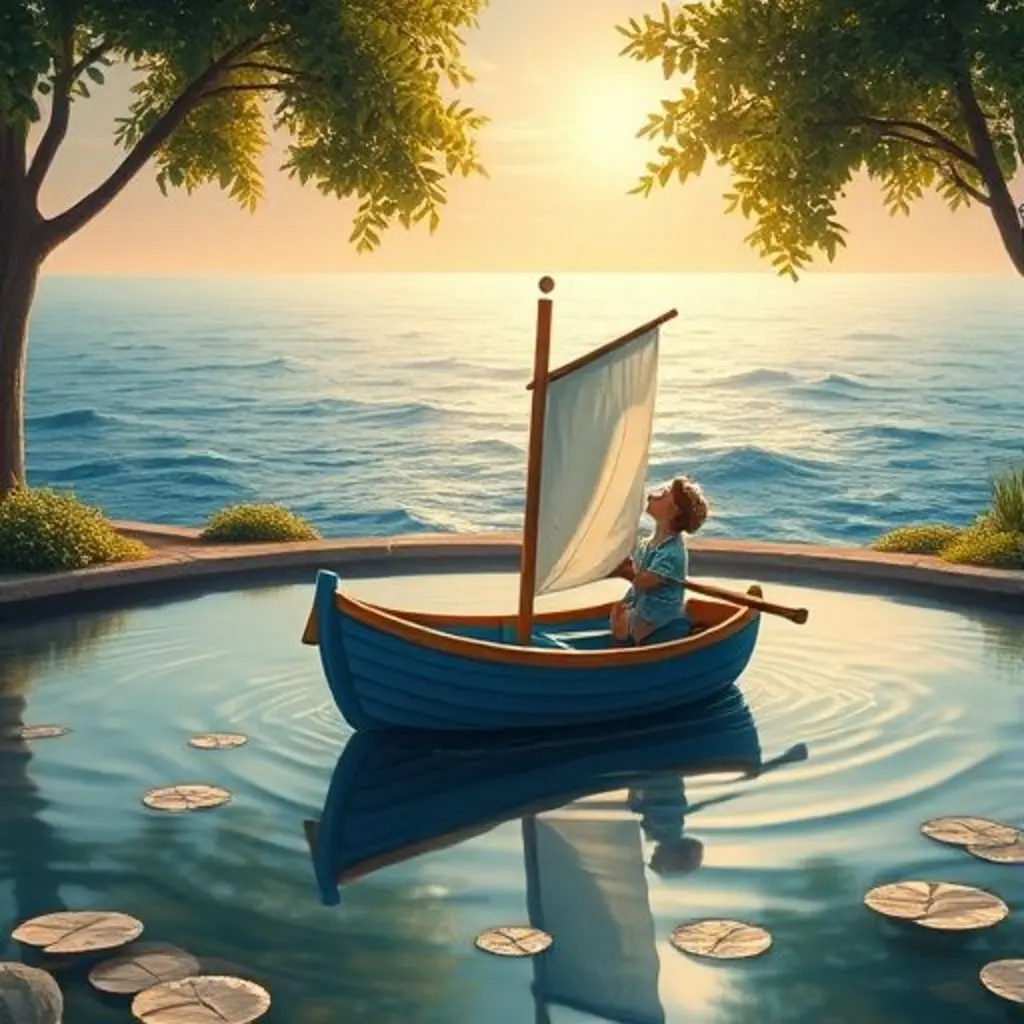 Portada de Barquito Azul y el Tesoro del Estanque