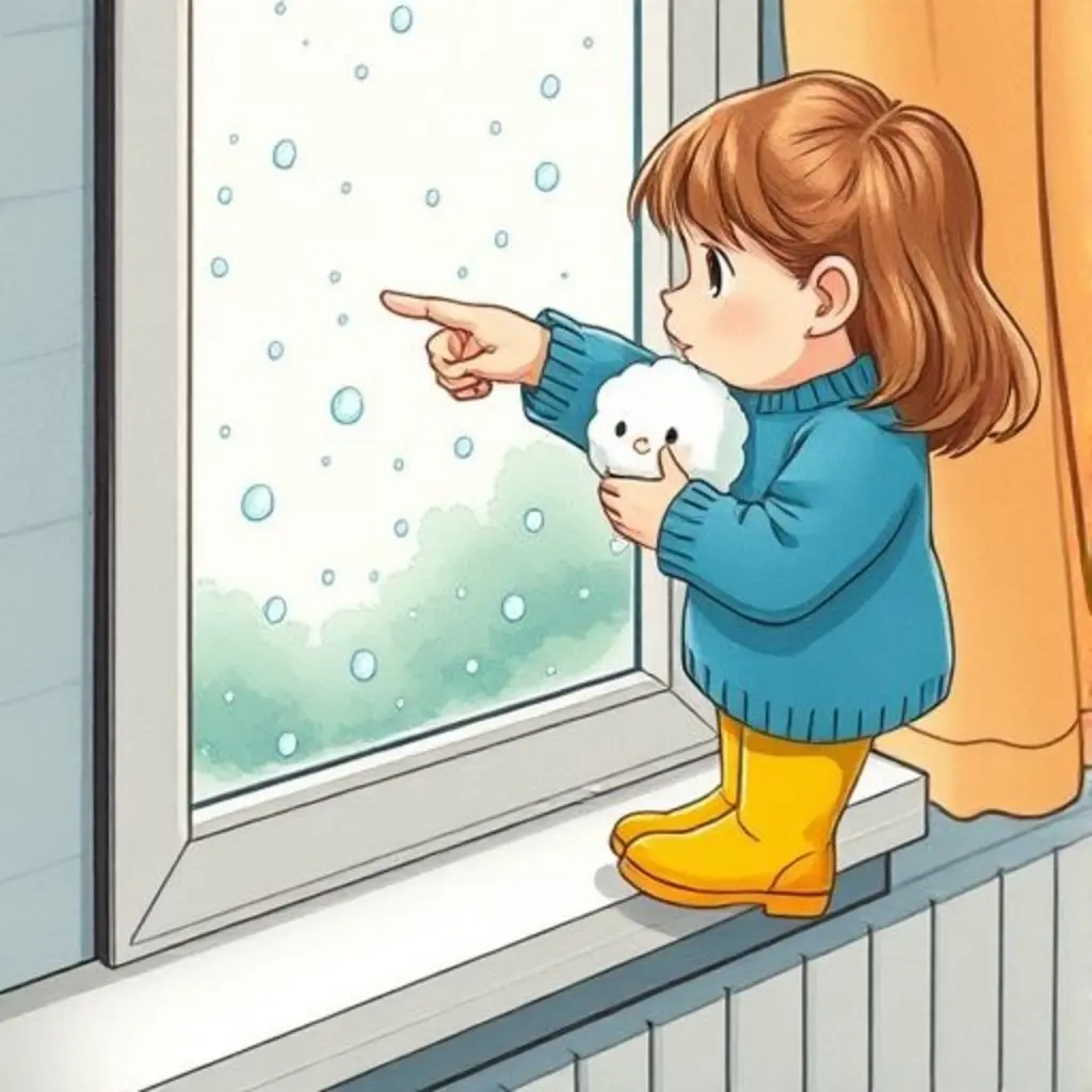 Gotas de lluvia bailando y formando ríos en el alféizar