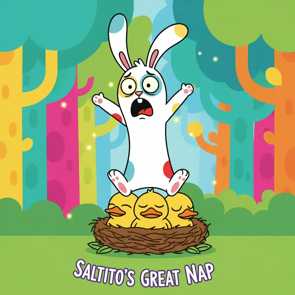 Saltito aparece sobre un nido de patos dormilones.