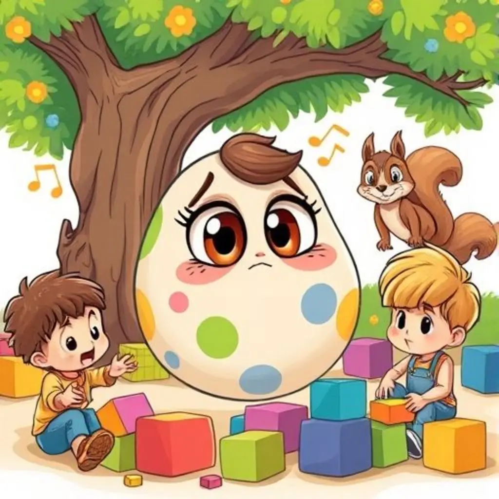 Rebotina rebota capturando nuevos sonidos de bloques, mientras Saltarín la anima.