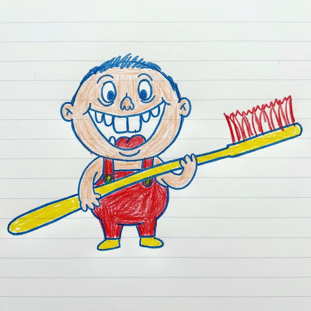 Cuento infantil: El cepillo gigante de Tito