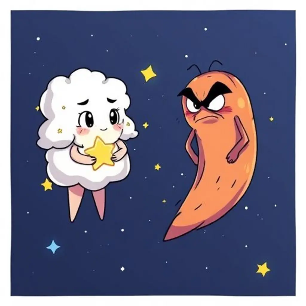 Nebulosa, dudosa, escucha la propuesta del Cometa Cascarrabias, un cometa gruñón.