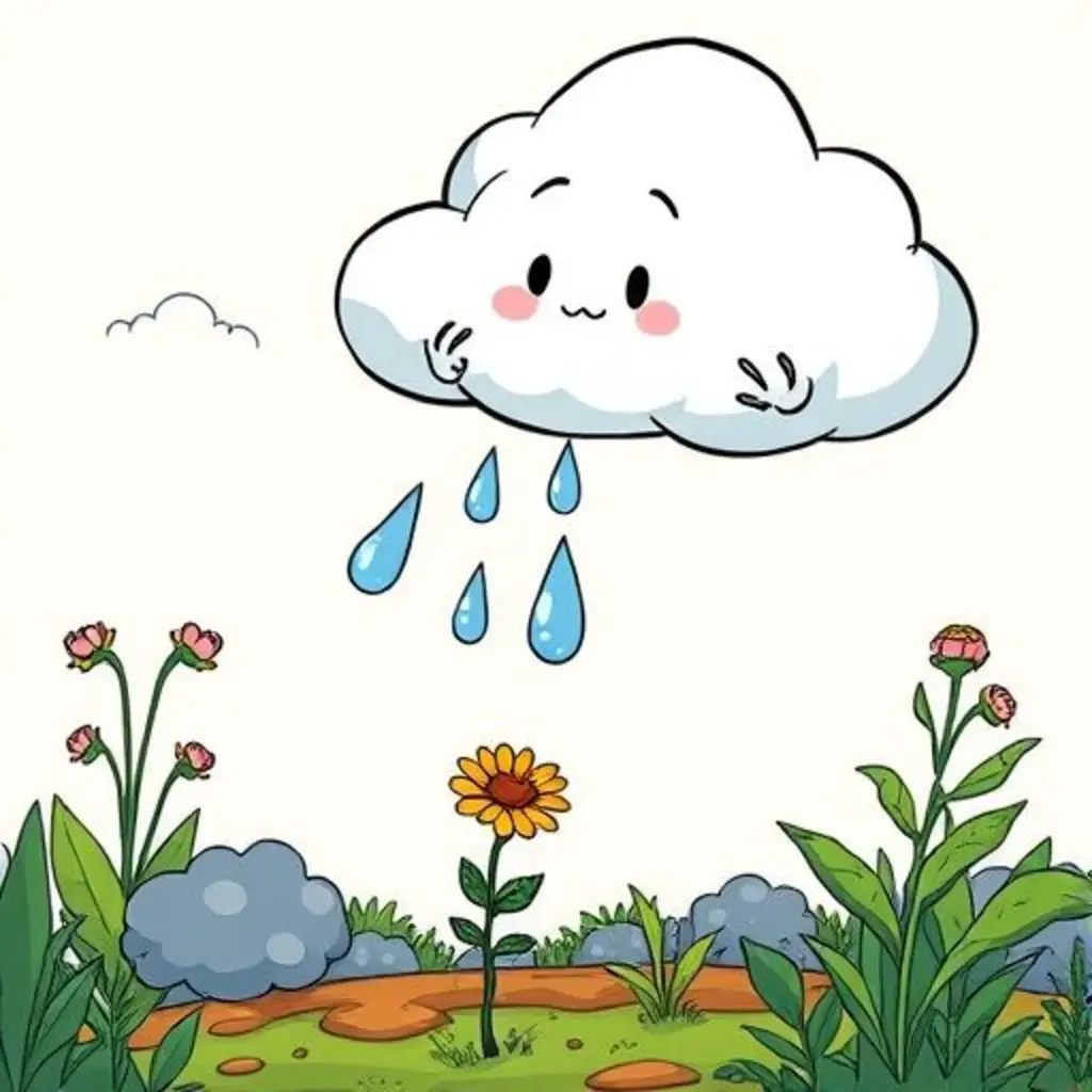 Rita ve un jardín secreto y una flor pidiéndole agua.